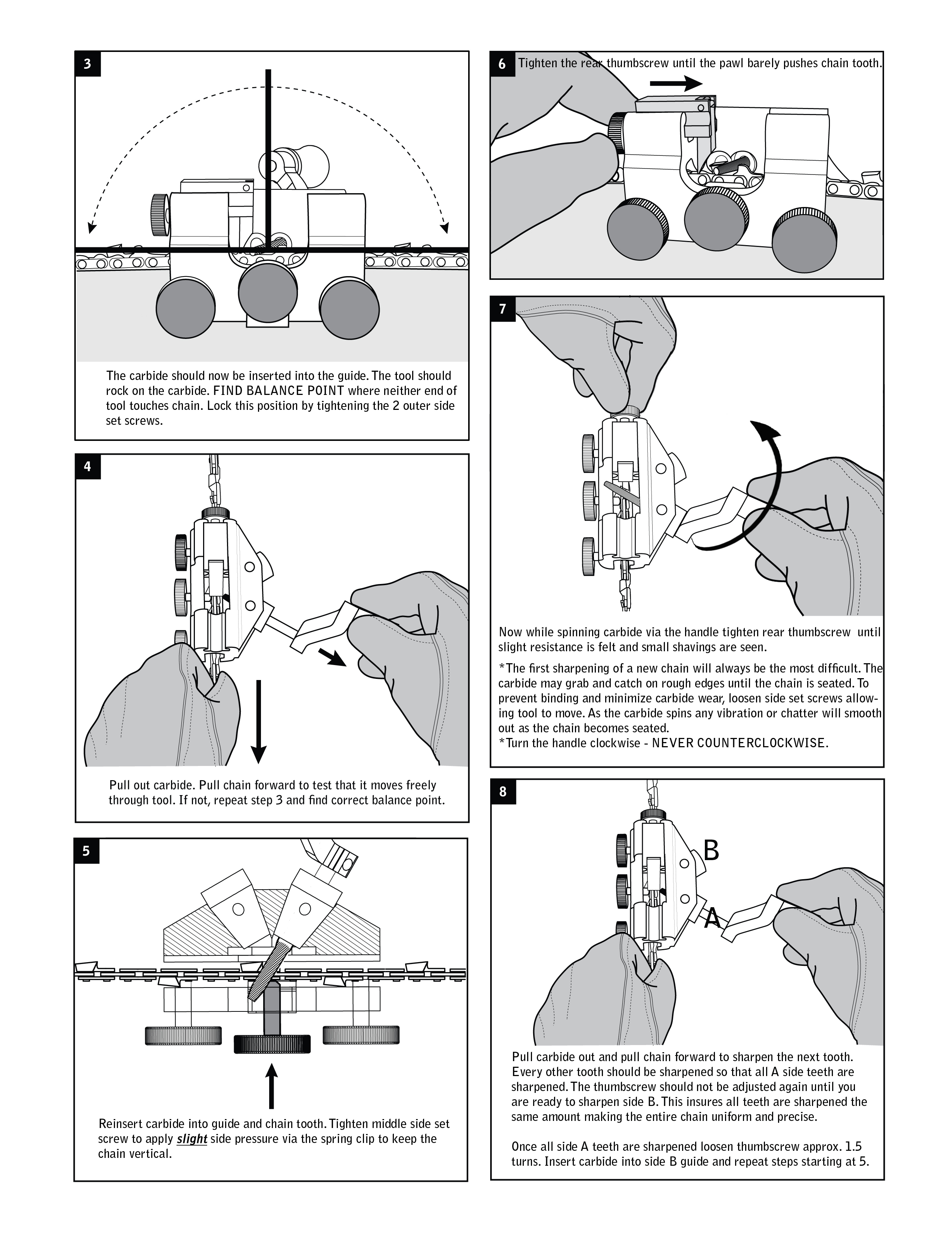 Instructions Timberline Chainsaw Sharpener